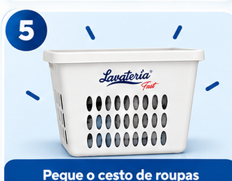 Pegue o cesto de roupa suja
