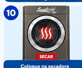 Coloque na secadora